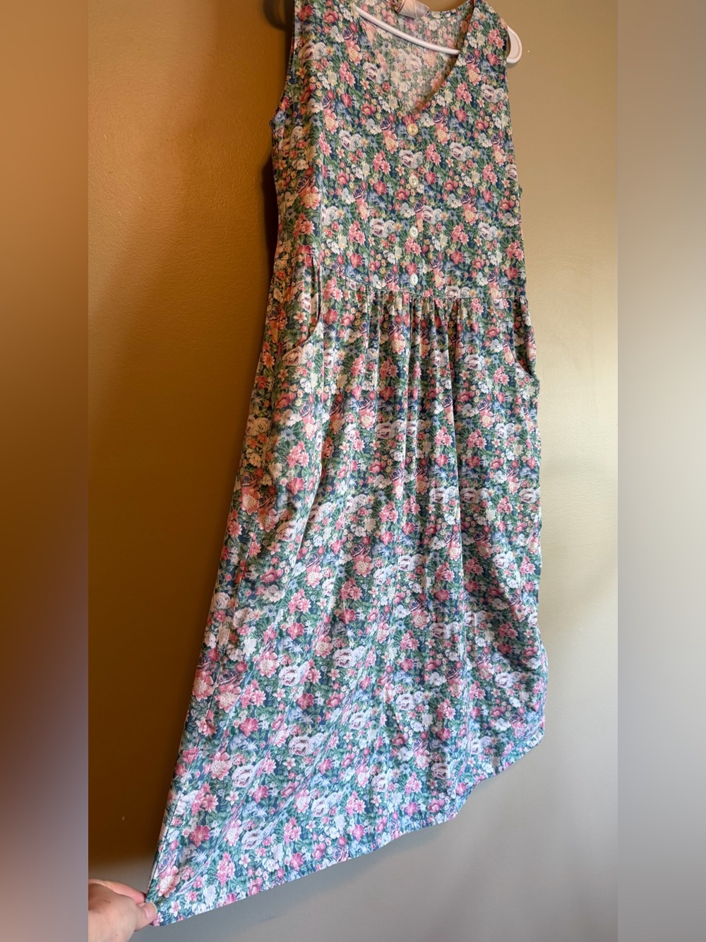 Vintage 90’s Lady Footlocker 100% Cotton Cottagecore Teachercore Dress - Picture 6 of 11